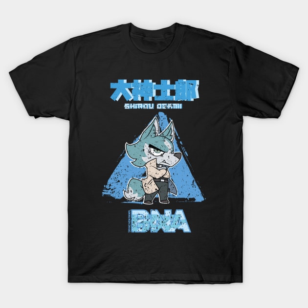 BRAND NEW ANIMAL (BNA): SHIROU OGAMI CHIBI (GRUNGE STYLE) T-Shirt by FunGangStore